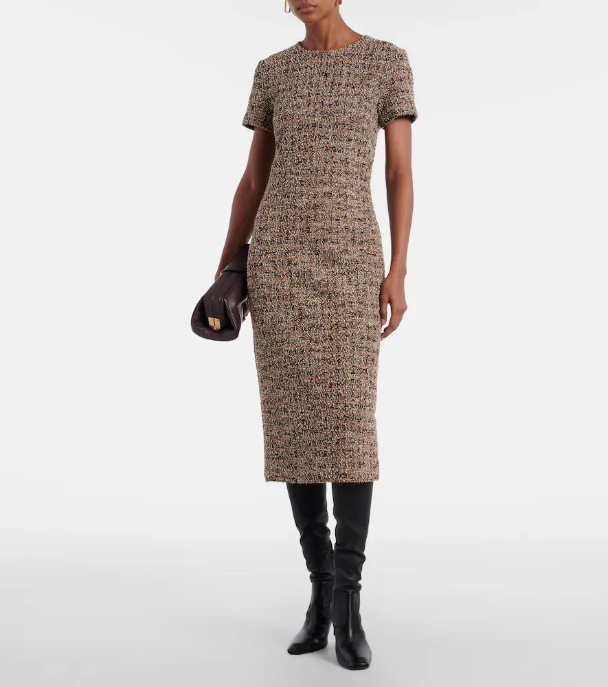 Max Mara Giugno cotton and wool-blend midi dress | Thumbnail 4