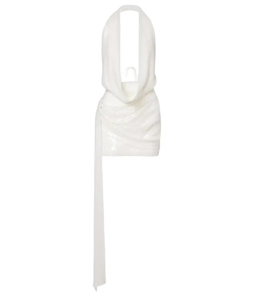 Alex Perry Bridal sequined open-back minidress