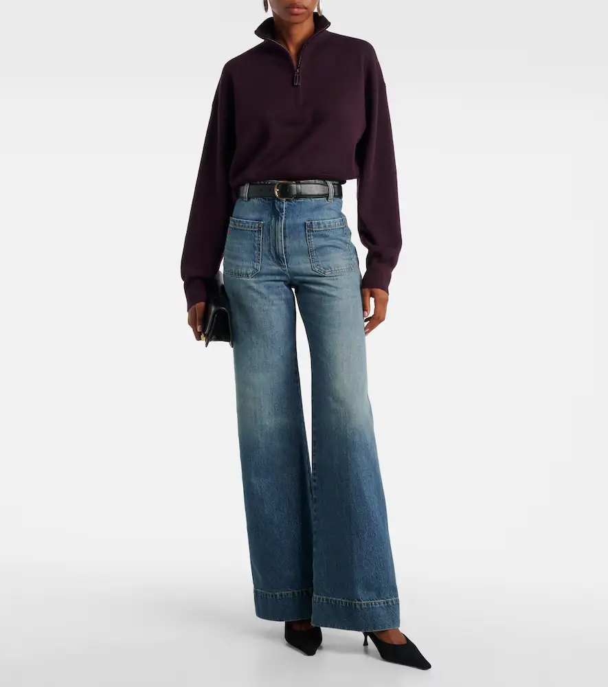 Victoria Beckham Wool-blend half-zip sweater | Thumbnail 2