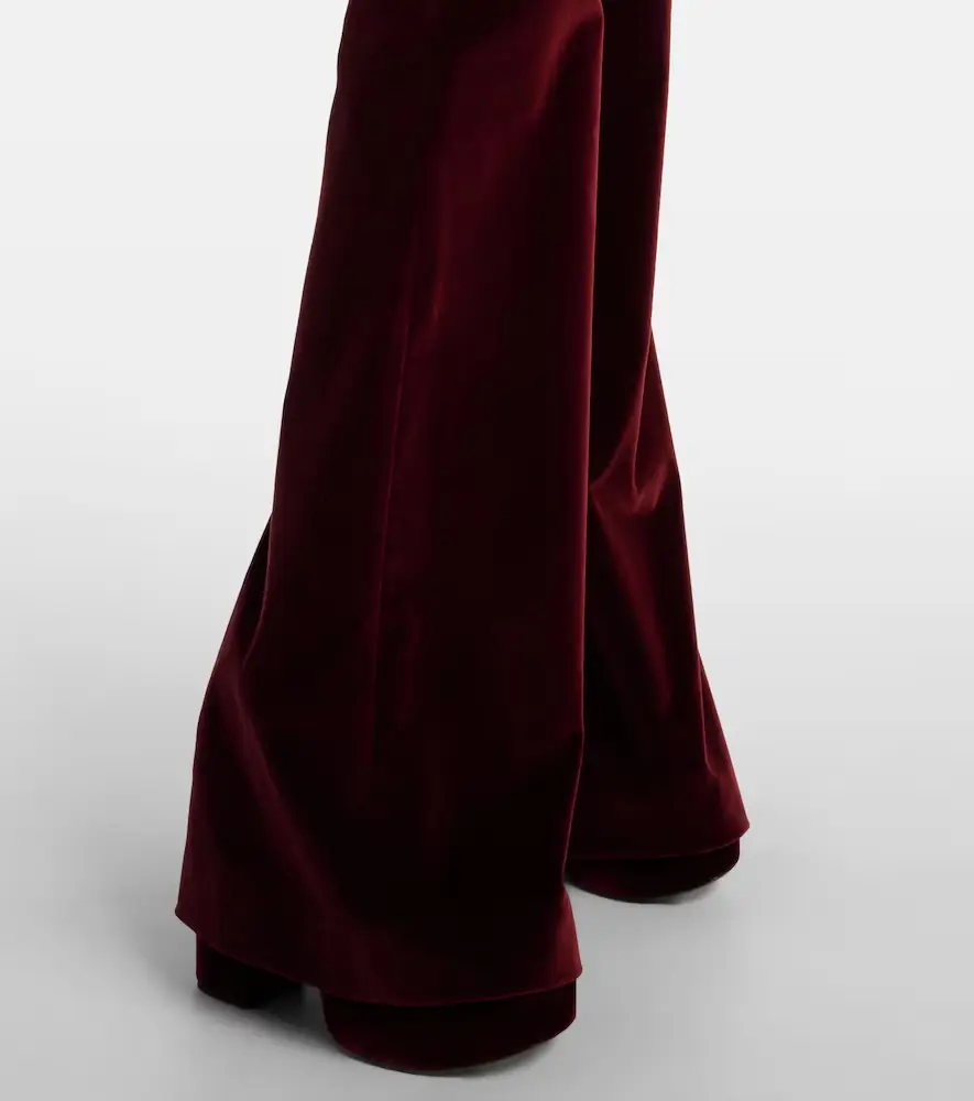 Etro Mid-rise cotton velvet flared pants | Thumbnail 4 Etro Mid-rise cotton velvet flared pants | Thumbnail 4
