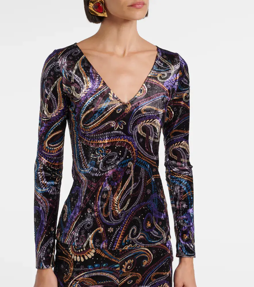 Etro Paisley velvet top | Thumbnail 3 Etro Paisley velvet top | Thumbnail 3