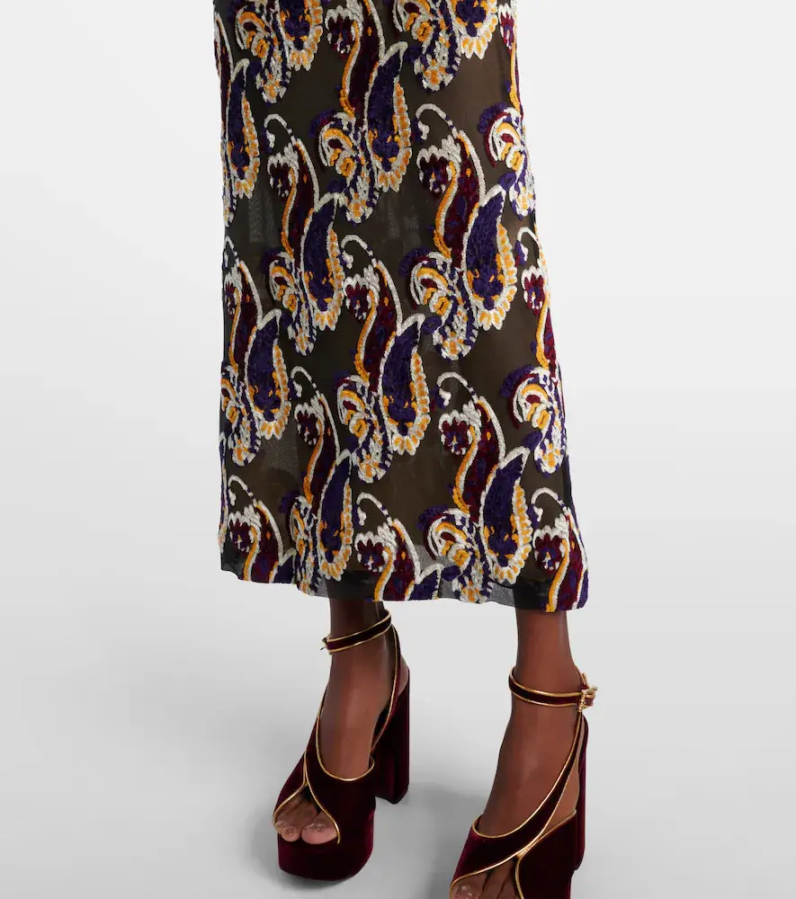 Etro Paisley semi-sheer midi dress | Thumbnail 5 Etro Paisley semi-sheer midi dress | Thumbnail 5