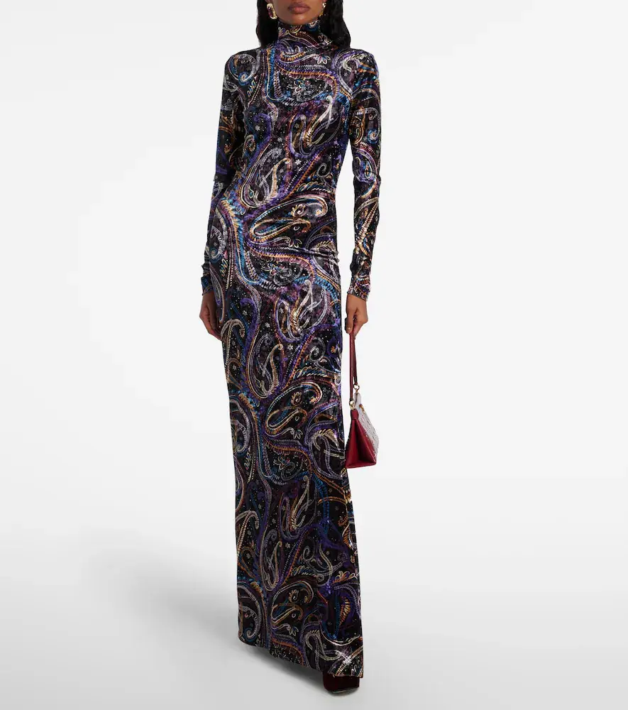 Etro Sequined turtleneck gown | Thumbnail 4