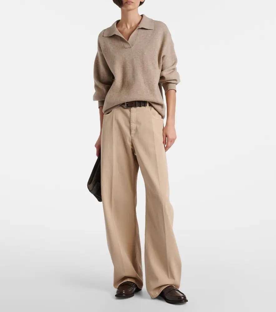 Brunello Cucinelli Monili cashmere-blend polo sweater | Thumbnail 4 Brunello Cucinelli Monili cashmere-blend polo sweater | Thumbnail 4