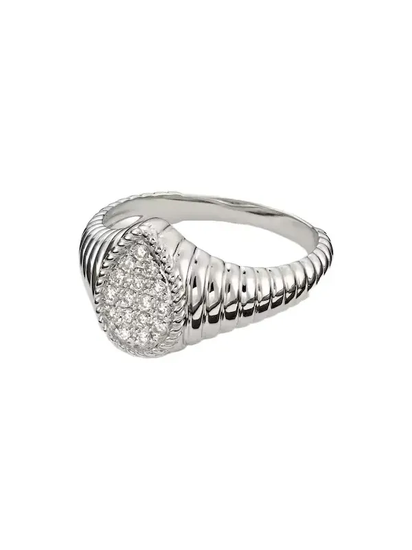 Yvonne Léon 9kt white gold ring with diamonds Yvonne Léon 9kt white gold ring with diamonds