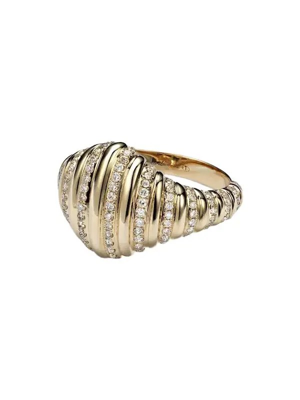 Yvonne Léon 9kt gold ring with diamonds