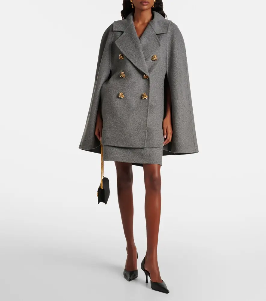 Carolina Herrera Mélange virgin wool miniskirt | Thumbnail 2