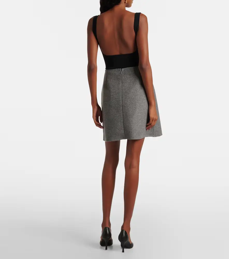 Carolina Herrera Mélange virgin wool miniskirt | Thumbnail 4