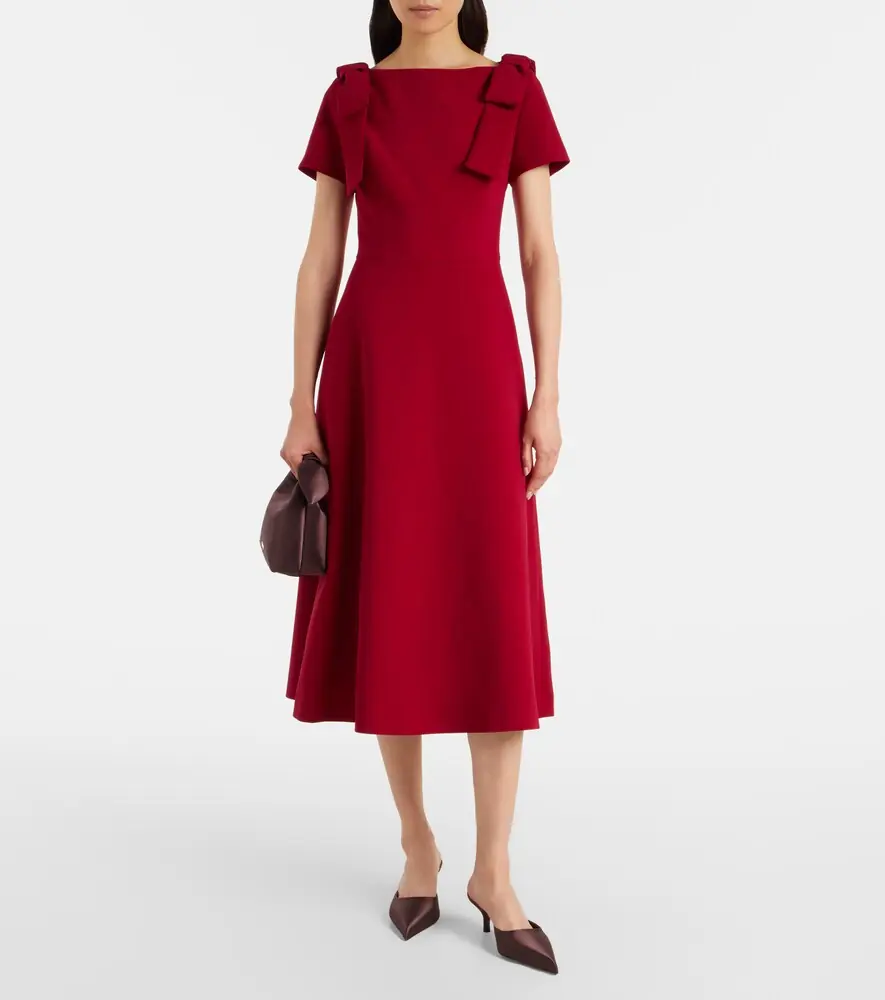 Carolina Herrera Bow-detail crêpe midi dress | Thumbnail 3