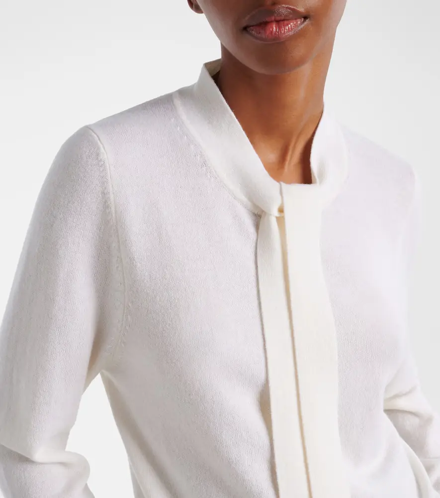 Jardin des Orangers Tie-neck wool and cashmere sweater | Thumbnail 4
