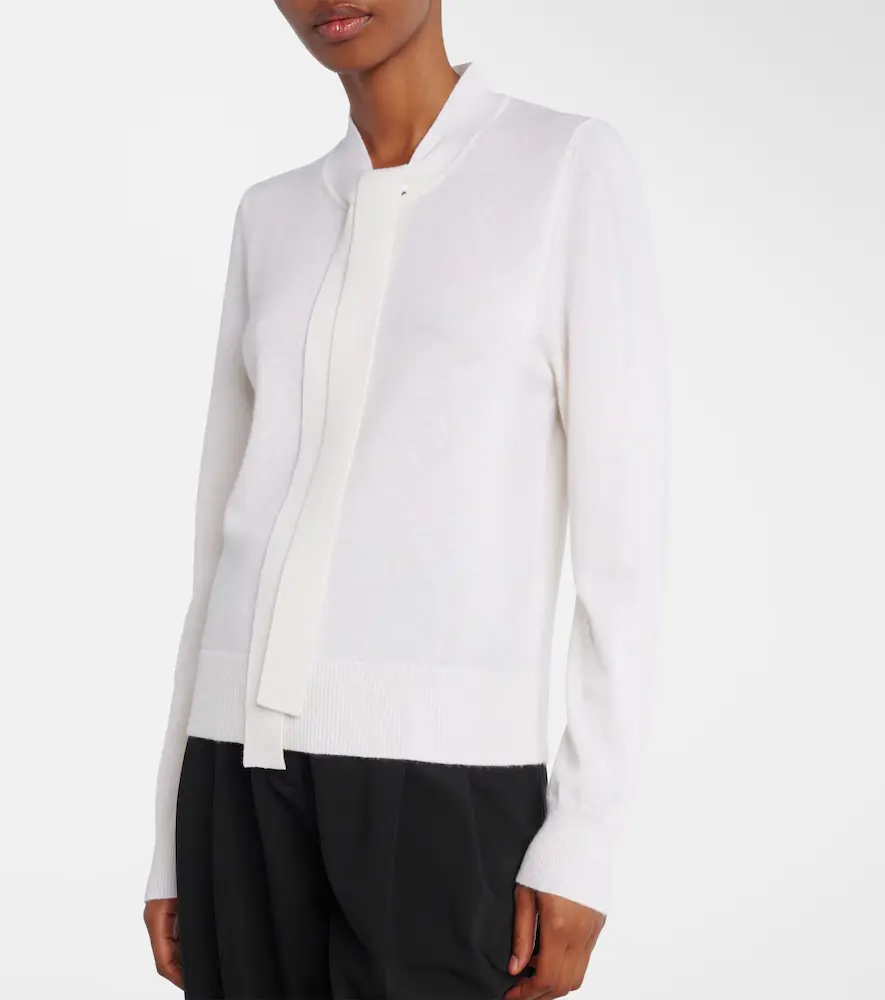 Jardin des Orangers Tie-neck wool and cashmere sweater | Thumbnail 5