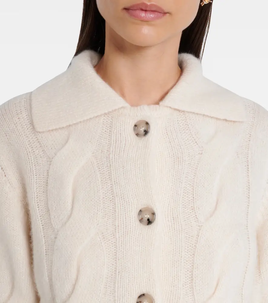 Jardin des Orangers Cable-knit cashmere and silk cardigan | Thumbnail 2