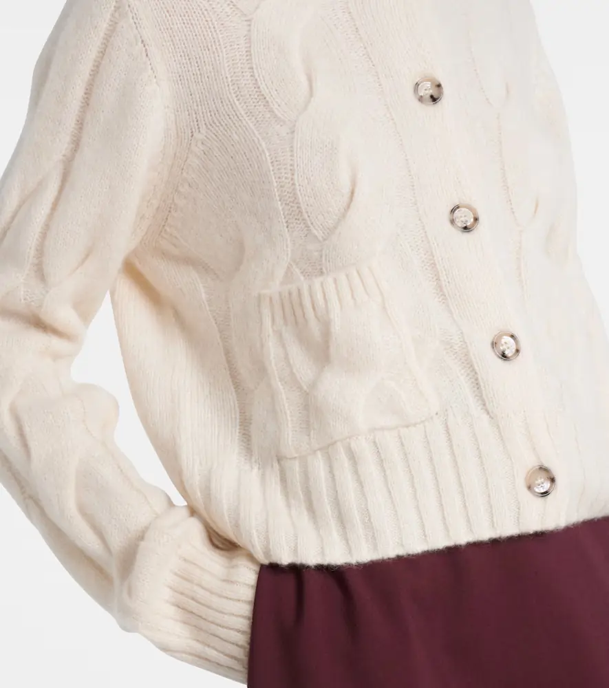 Jardin des Orangers Cable-knit cashmere and silk cardigan | Thumbnail 5