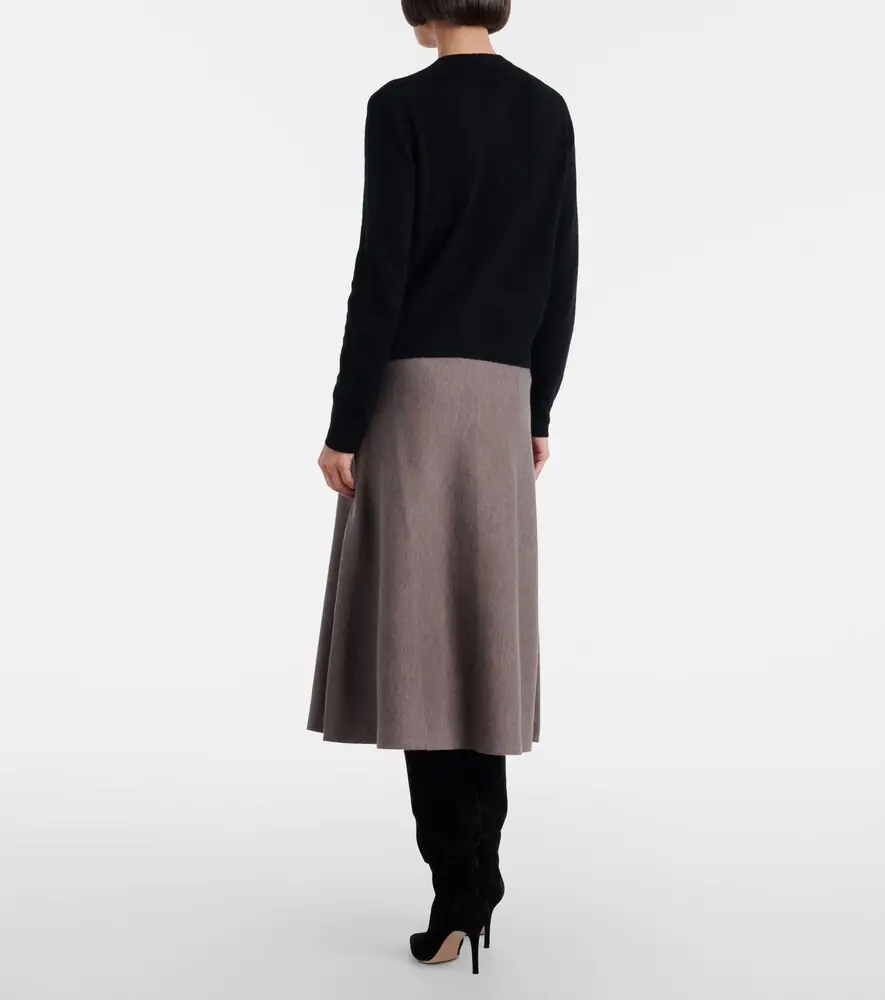 Jardin des Orangers Virgin wool midi skirt | Thumbnail 4