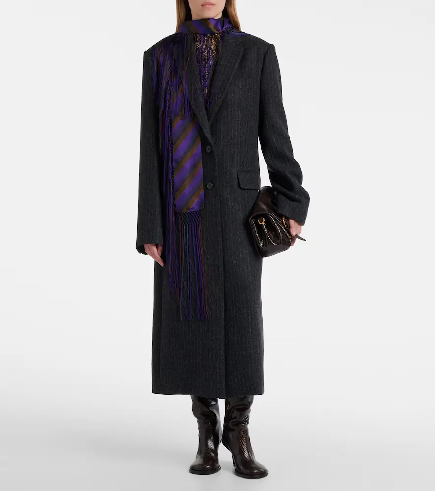 Dries Van Noten Chalk stripe wool coat | Thumbnail 2