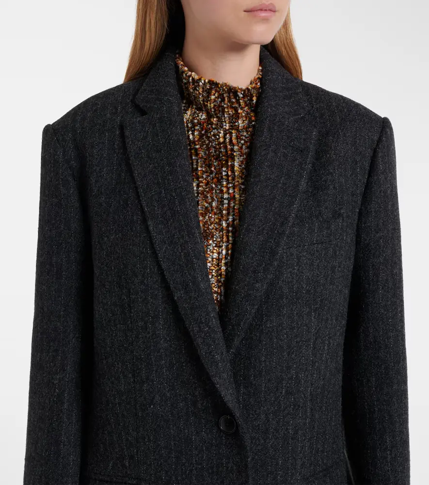 Dries Van Noten Chalk stripe wool coat | Thumbnail 6