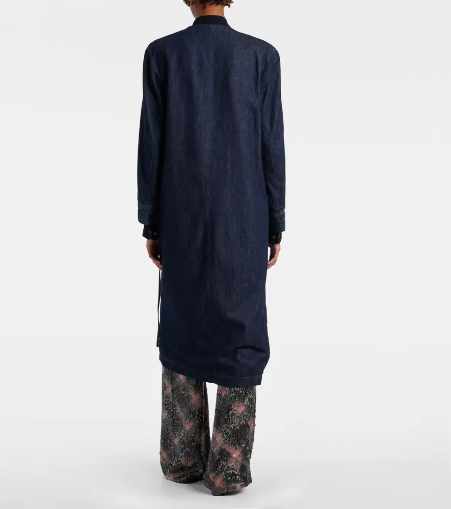 Dries Van Noten Denim wrap coat | Thumbnail 6 Dries Van Noten Denim wrap coat | Thumbnail 6