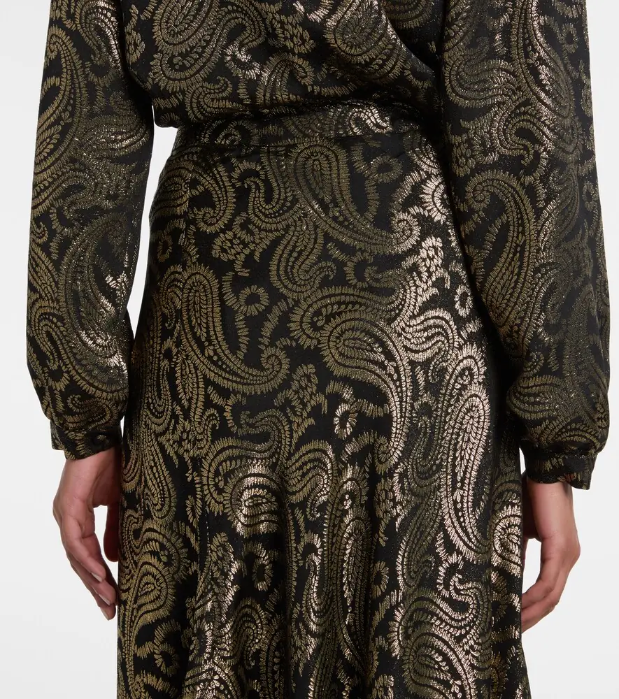 Etro Paisley ruffled silk-blend midi skirt | Thumbnail 3 Etro Paisley ruffled silk-blend midi skirt | Thumbnail 3