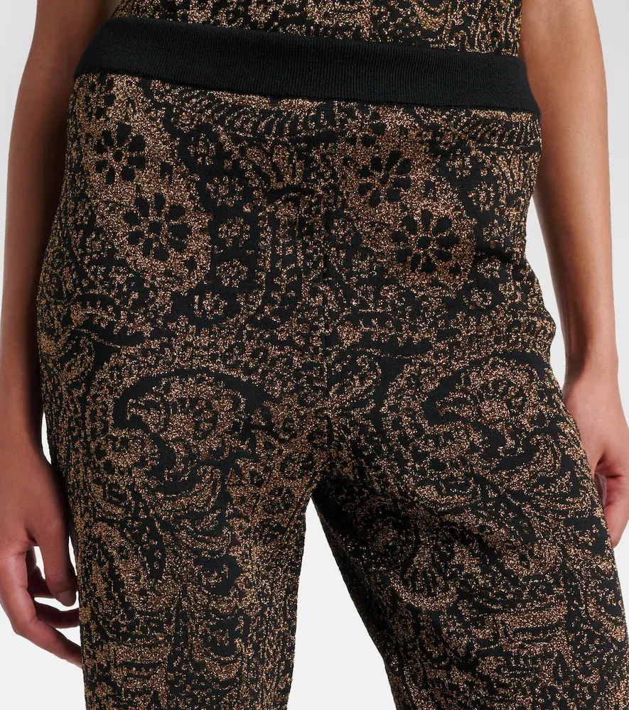 Etro Paisley wool-blend lamé flared pants | Thumbnail 4 Etro Paisley wool-blend lamé flared pants | Thumbnail 4