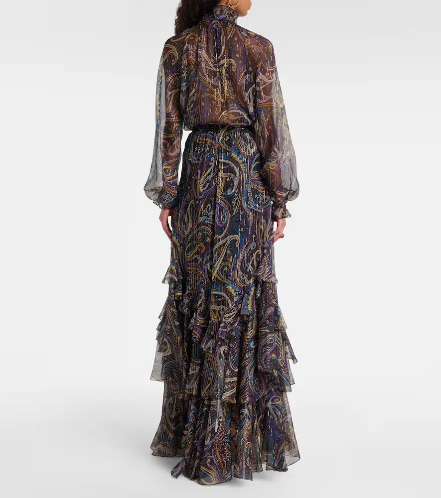 Etro Paisley plissé silk-blend maxi skirt | Thumbnail 3 Etro Paisley plissé silk-blend maxi skirt | Thumbnail 3