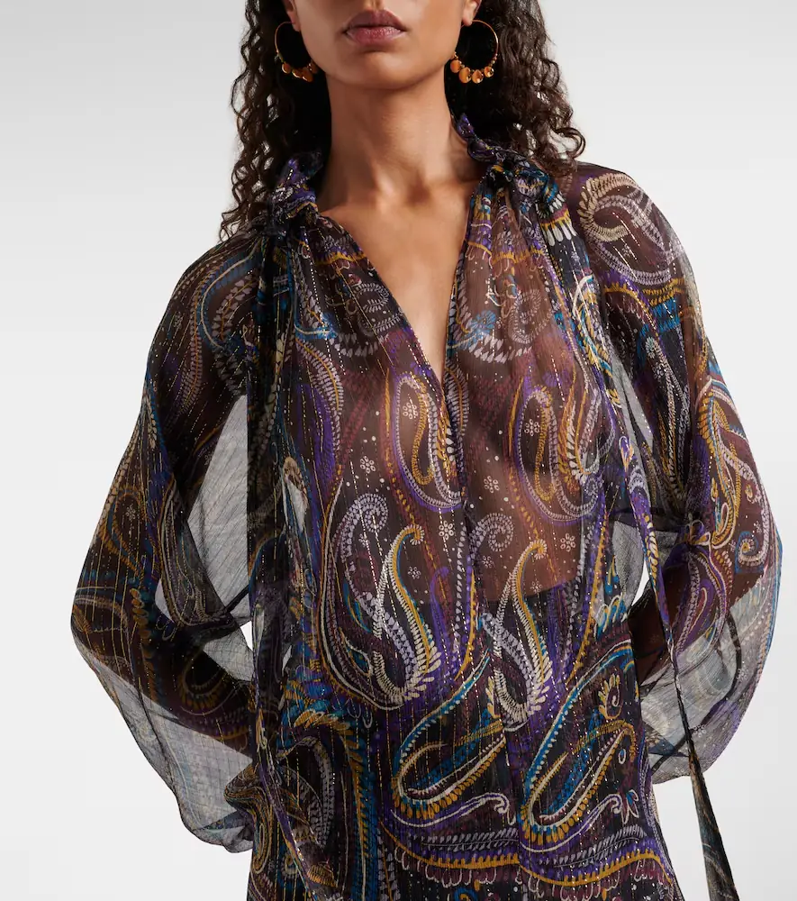 Etro Paisley silk-blend blouse | Thumbnail 5