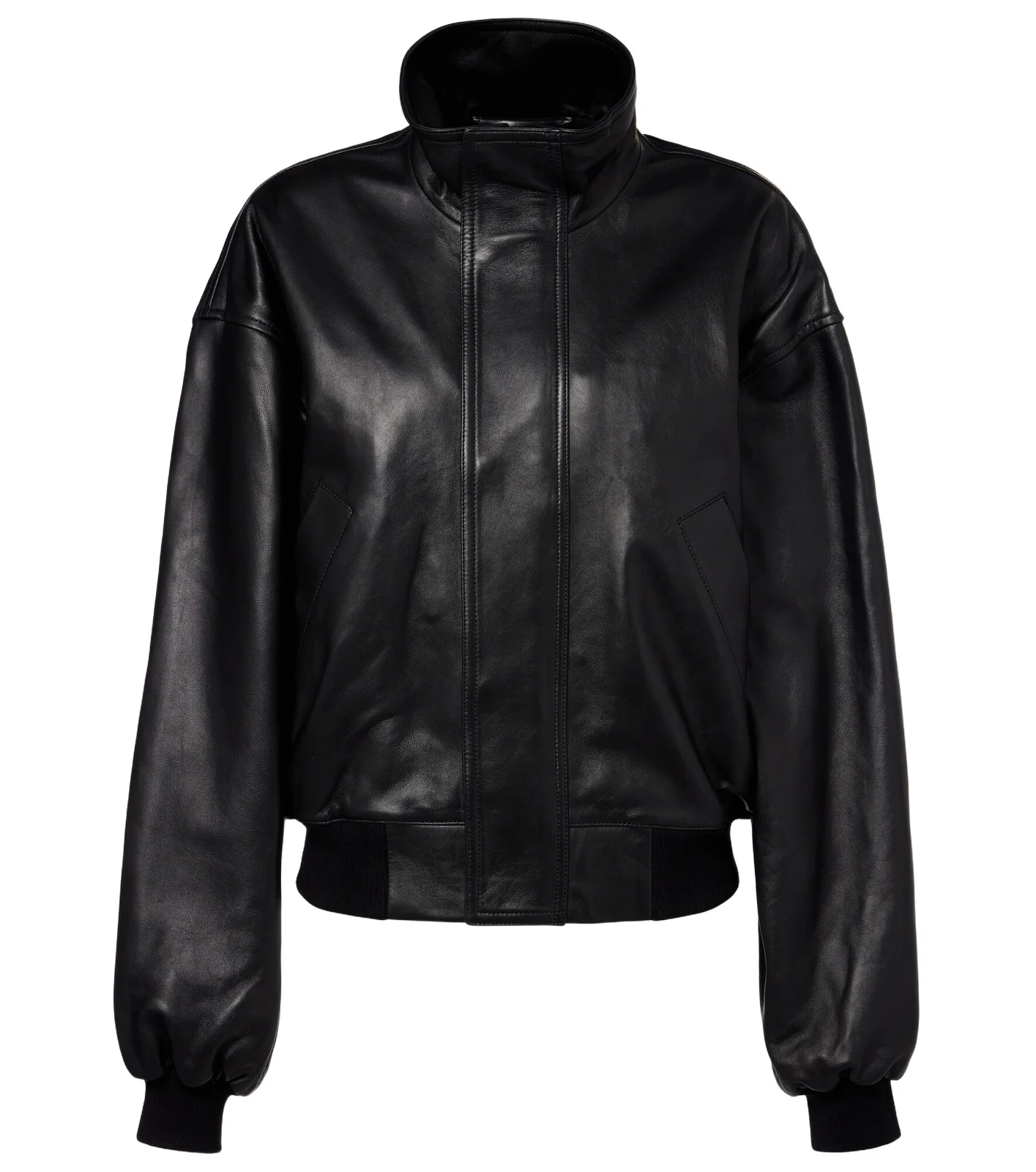 Leather blouson