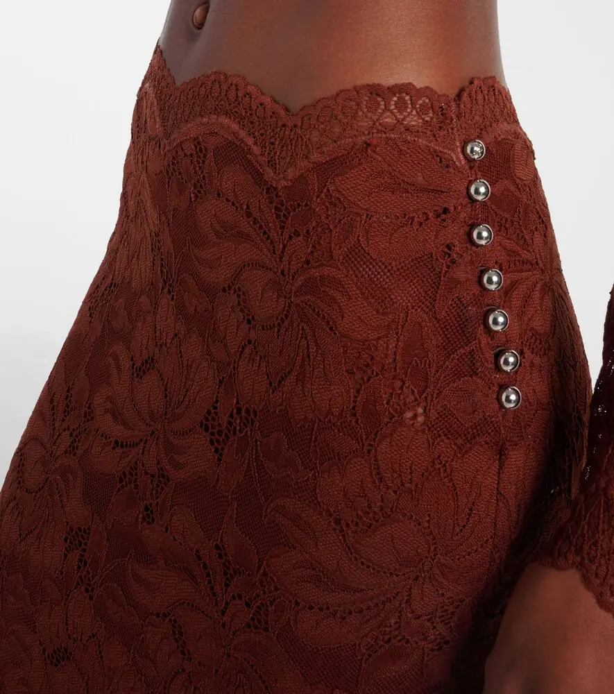 Rabanne Floral lace midi skirt | Thumbnail 5 Rabanne Floral lace midi skirt | Thumbnail 5