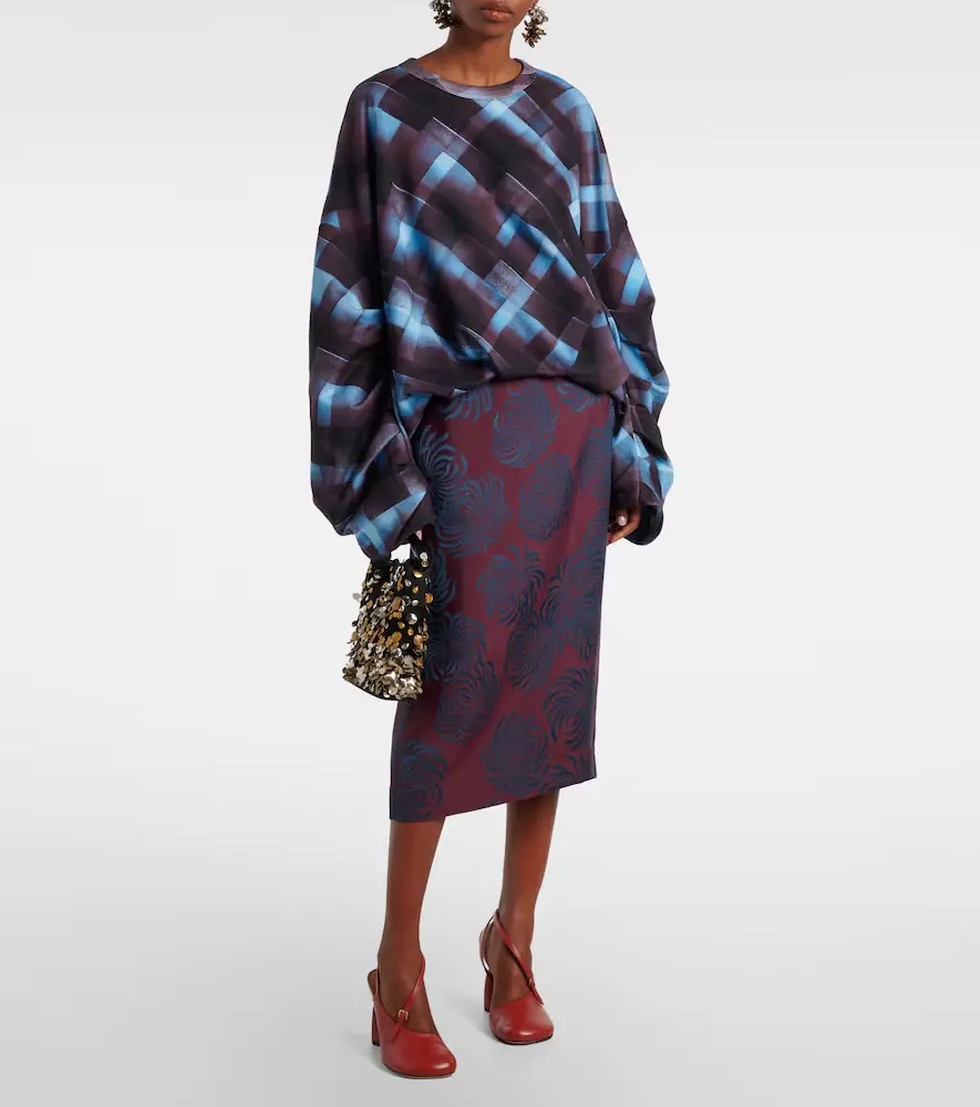 Dries Van Noten Checked cotton sweatshirt | Thumbnail 4 Dries Van Noten Checked cotton sweatshirt | Thumbnail 4
