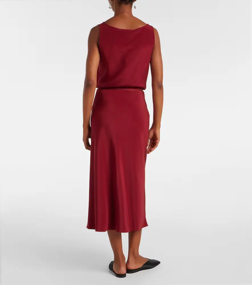 Max Mara Borbona silk-blend midi skirt | Thumbnail 4 Max Mara Borbona silk-blend midi skirt | Thumbnail 4