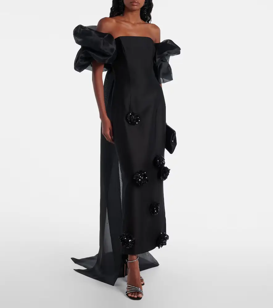 Leo Lin Zayna sequined gown and cape set | Thumbnail 3 Leo Lin Zayna sequined gown and cape set | Thumbnail 3