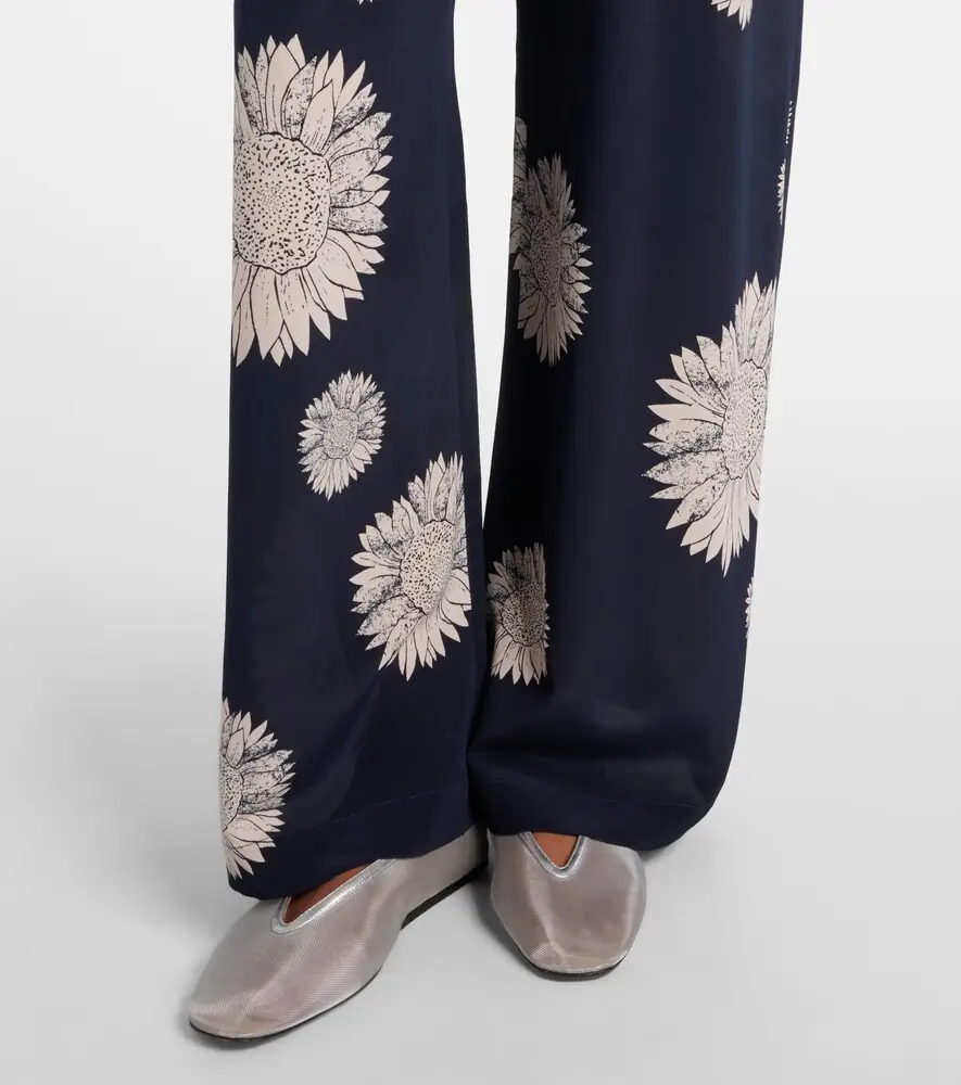ASCENO Isola silk crêpe straight pants | Thumbnail 3