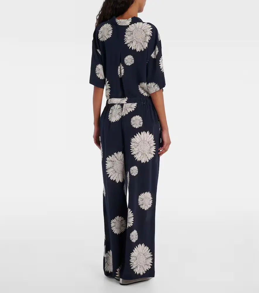 ASCENO Isola silk crêpe straight pants | Thumbnail 4