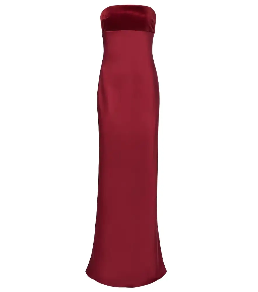 Max Mara Baia cotton satin maxi dress | Image 1 Max Mara Baia cotton satin maxi dress | Image 1