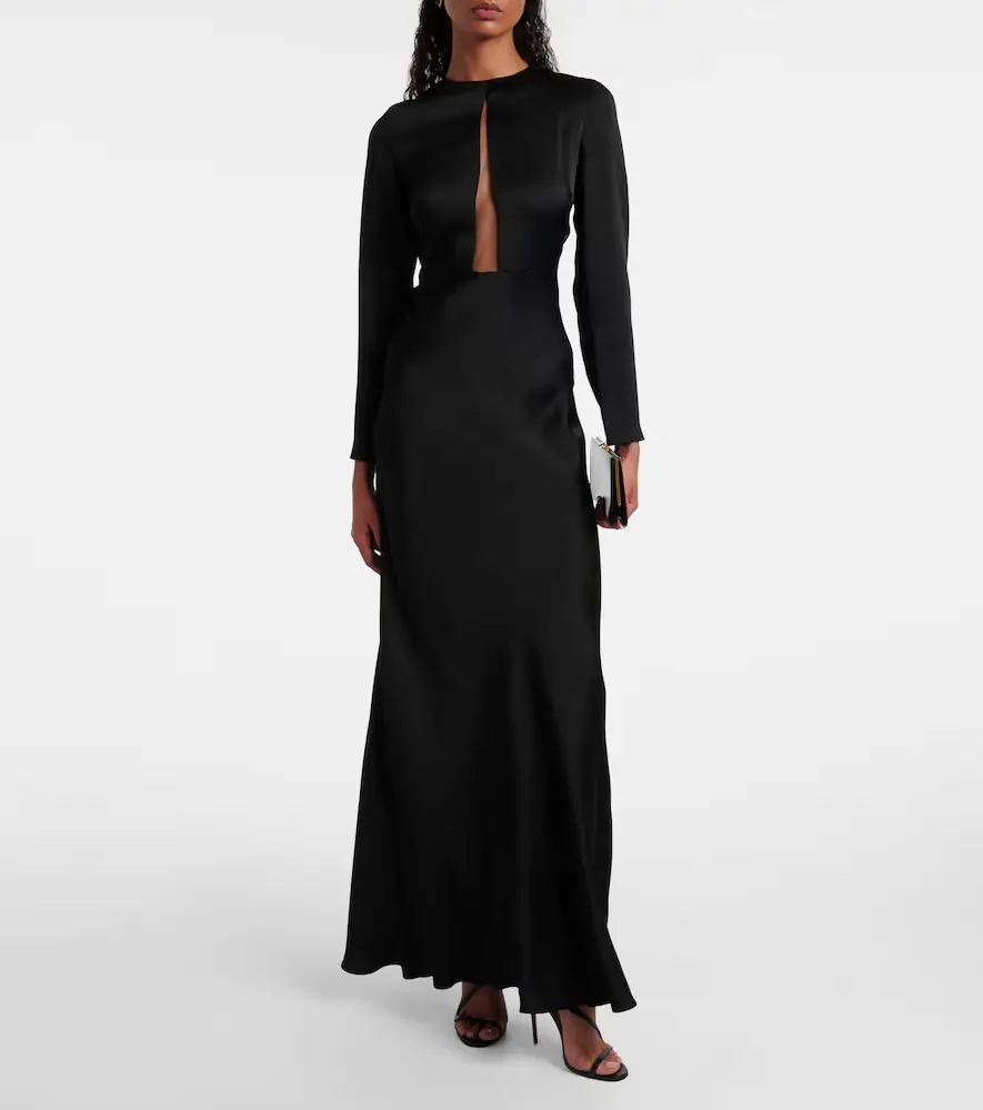 Max Mara Bird satin maxi dress | Thumbnail 2 Max Mara Bird satin maxi dress | Thumbnail 2