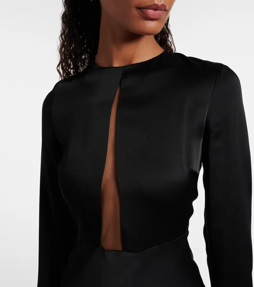 Max Mara Bird satin maxi dress | Thumbnail 3 Max Mara Bird satin maxi dress | Thumbnail 3