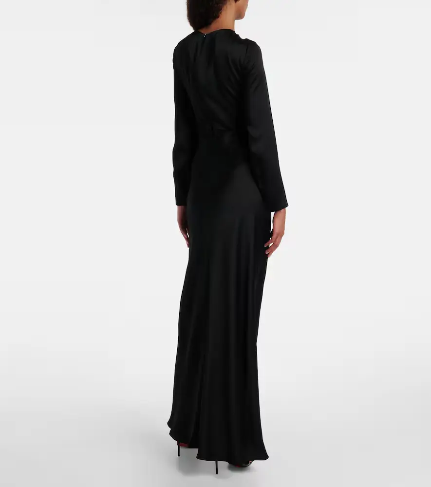 Max Mara Bird satin maxi dress | Thumbnail 5 Max Mara Bird satin maxi dress | Thumbnail 5