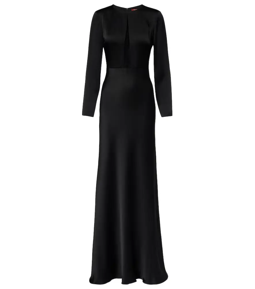 Max Mara Bird satin maxi dress