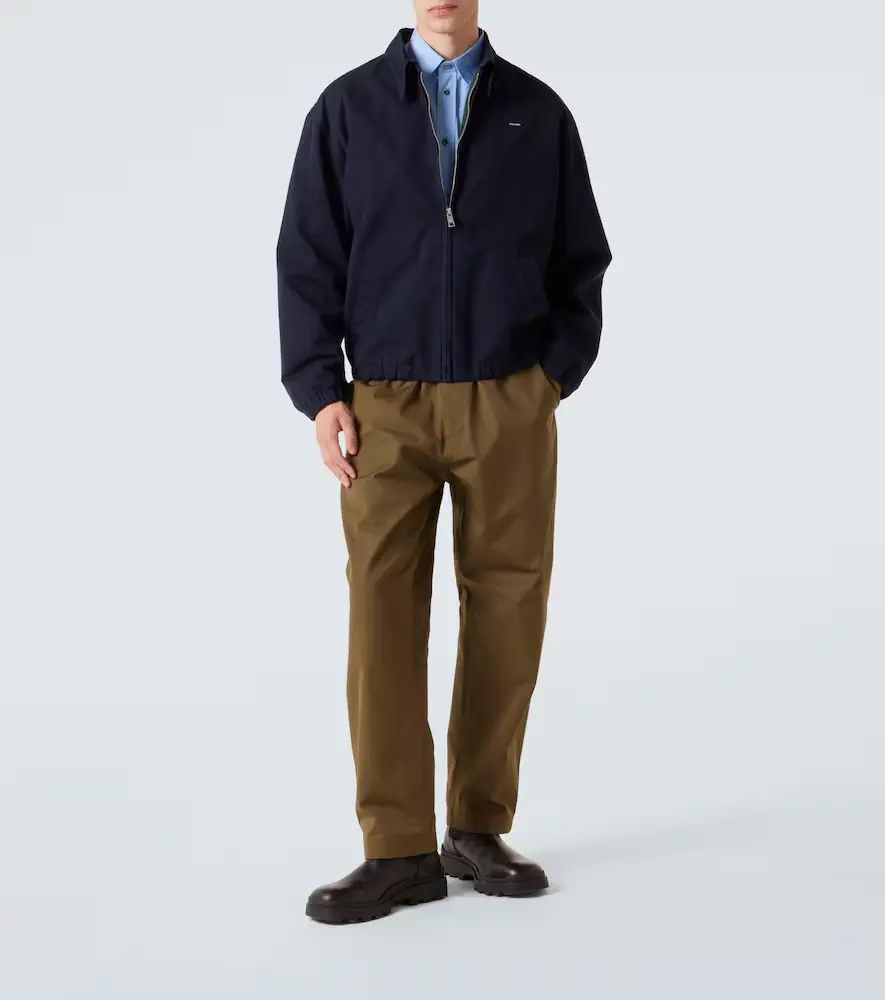 Prada Logo cotton blouson jacket | Thumbnail 2 Prada Logo cotton blouson jacket | Thumbnail 2