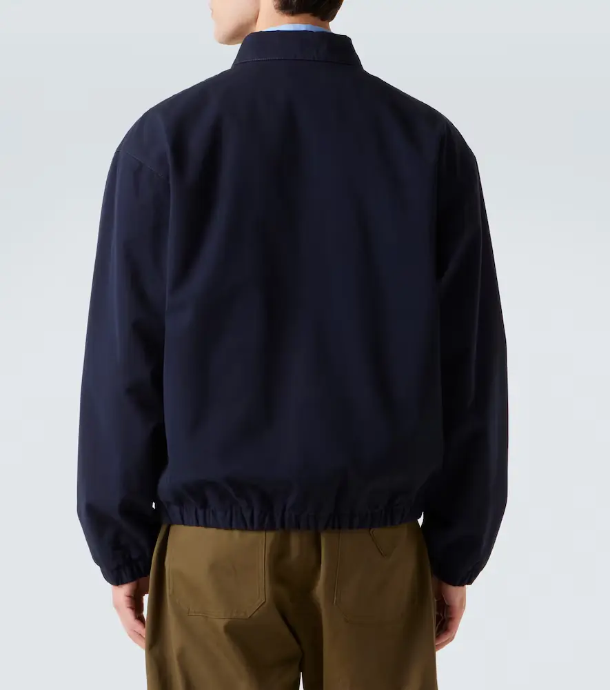 Prada Logo cotton blouson jacket | Thumbnail 4 Prada Logo cotton blouson jacket | Thumbnail 4