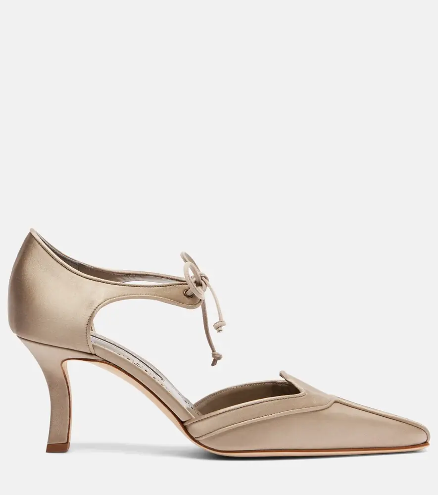 Manolo Blahnik Orata 70 satin pumps | Thumbnail 3