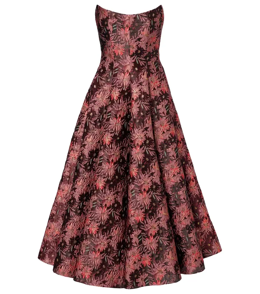 Markarian Rousseau floral brocade midi dress | Image 1 Markarian Rousseau floral brocade midi dress | Image 1