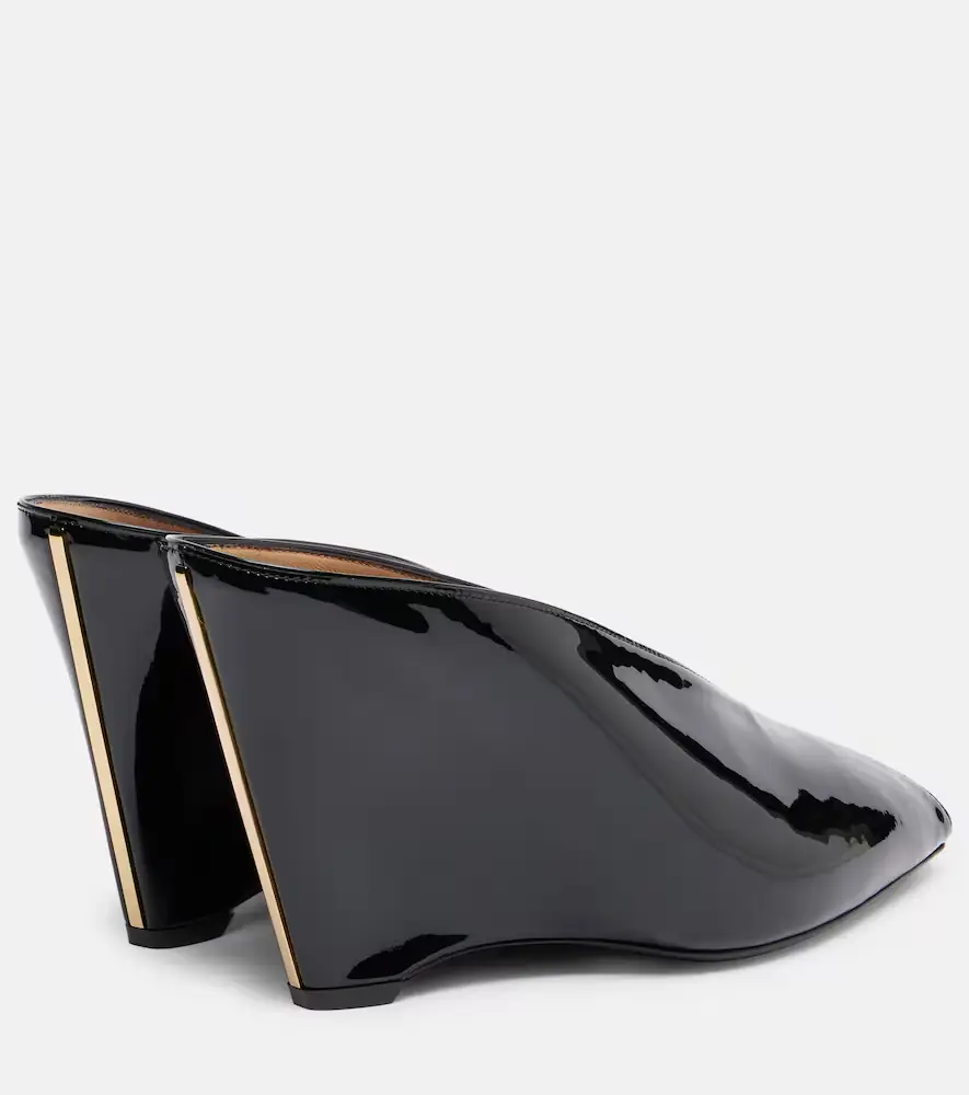 Ferragamo Alicia 95 patent leather wedge mules | Thumbnail 2 Ferragamo Alicia 95 patent leather wedge mules | Thumbnail 2