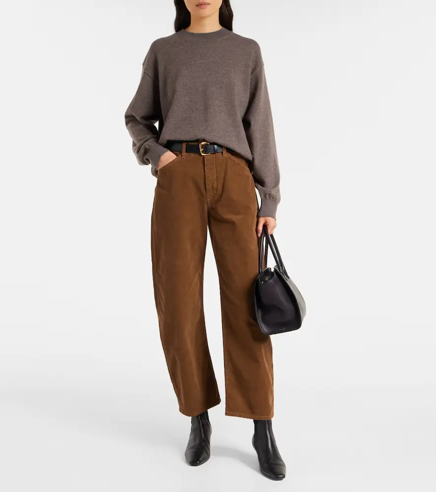 Nili Lotan Tribeca cotton-blend corduroy barrel-leg pants | Thumbnail 2