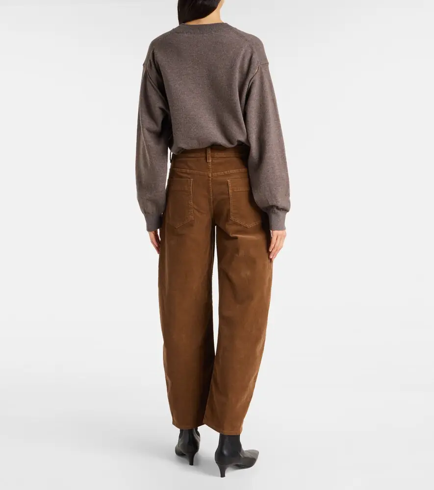 Nili Lotan Tribeca cotton-blend corduroy barrel-leg pants | Thumbnail 3