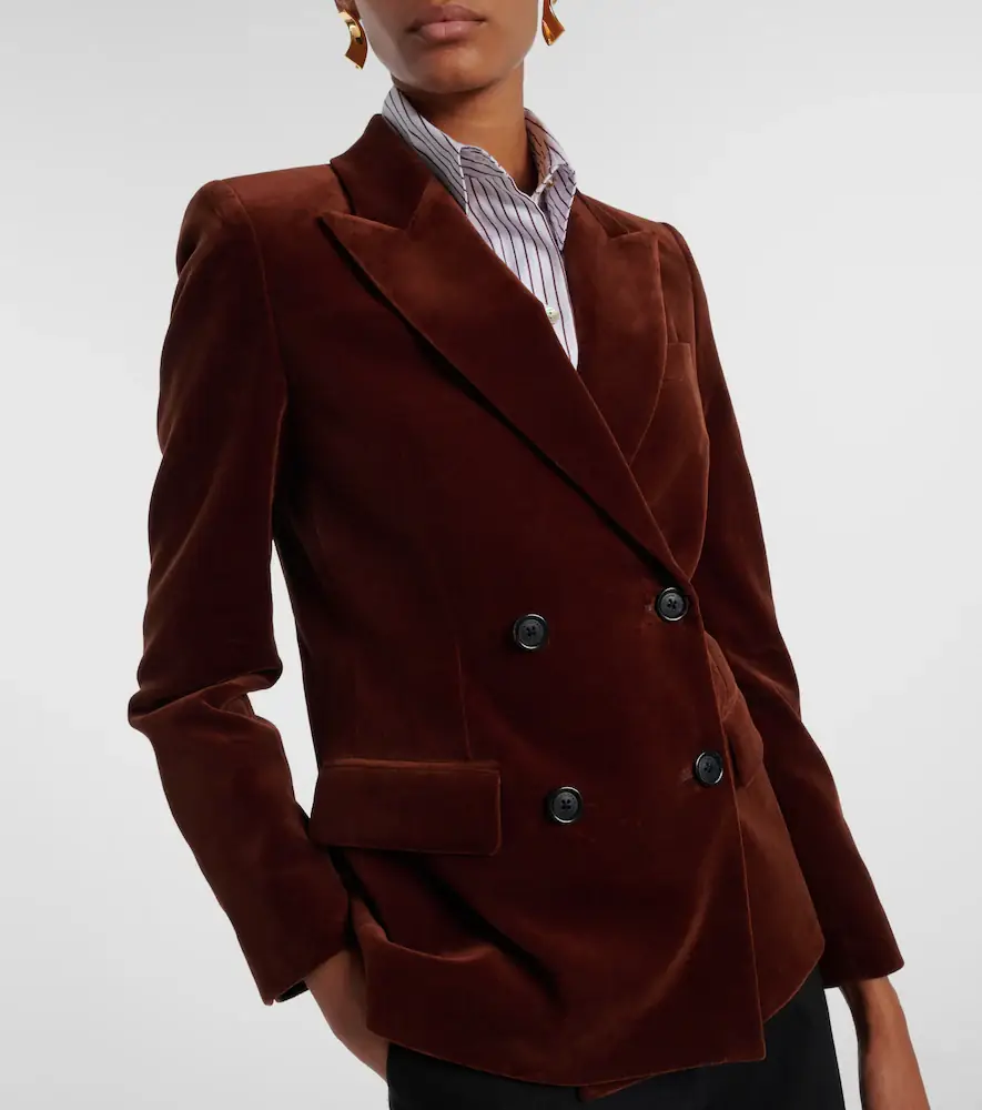 Nili Lotan Veda double-breasted velvet blazer | Thumbnail 3 Nili Lotan Veda double-breasted velvet blazer | Thumbnail 3