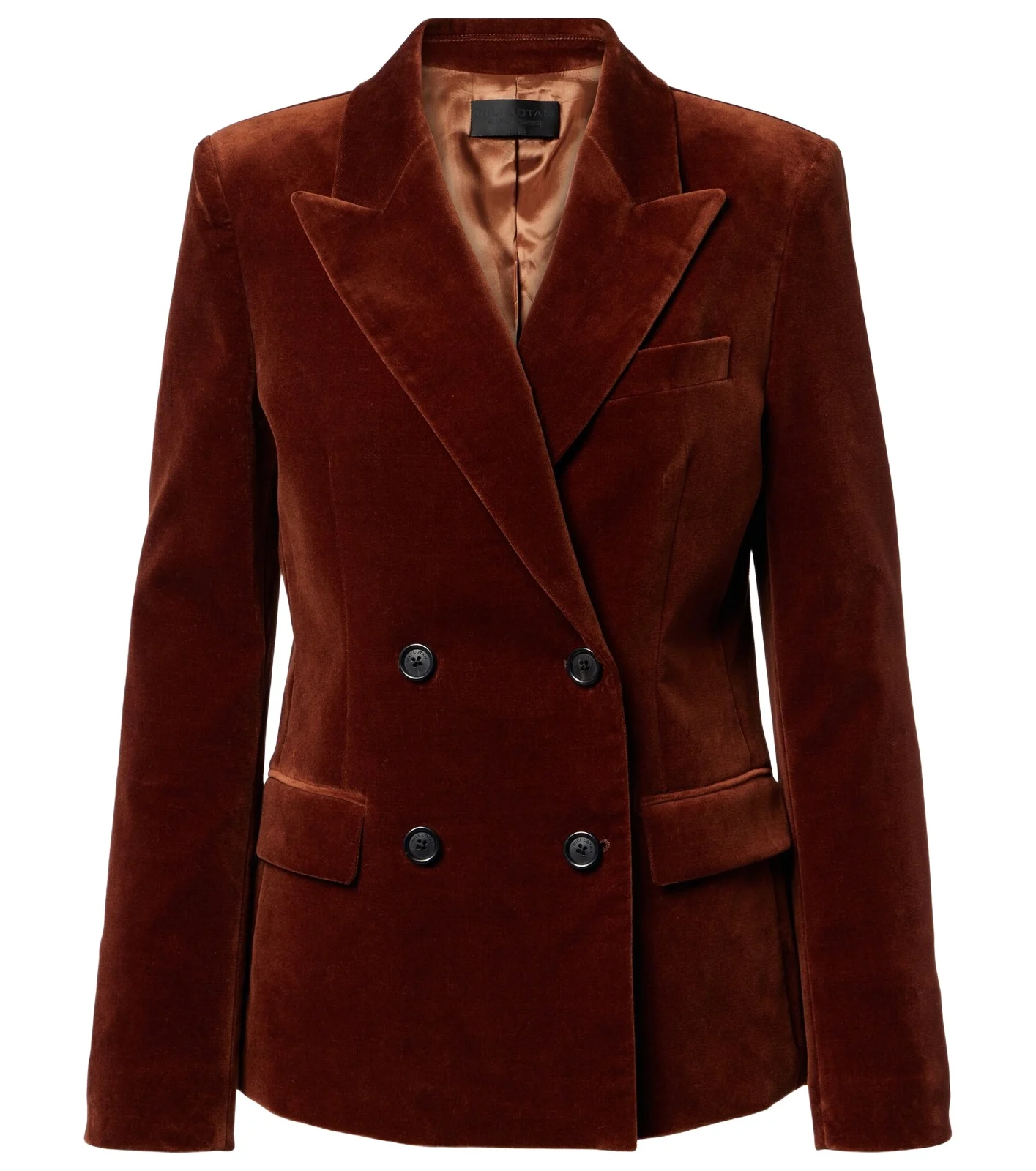 Veda double-breasted velvet blazer Veda double-breasted velvet blazer