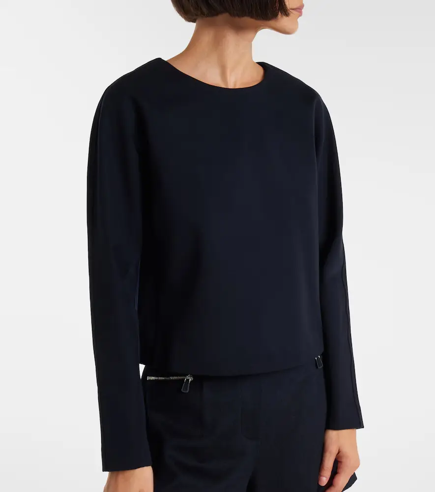 Max Mara Girello wool and cotton-blend top | Thumbnail 2 Max Mara Girello wool and cotton-blend top | Thumbnail 2