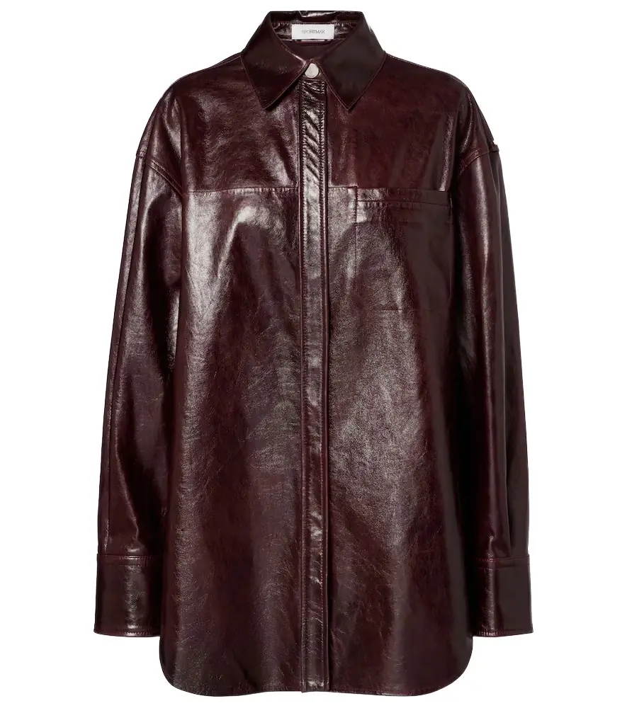 Sportmax Borel leather overshirt | Image 1 Sportmax Borel leather overshirt | Image 1