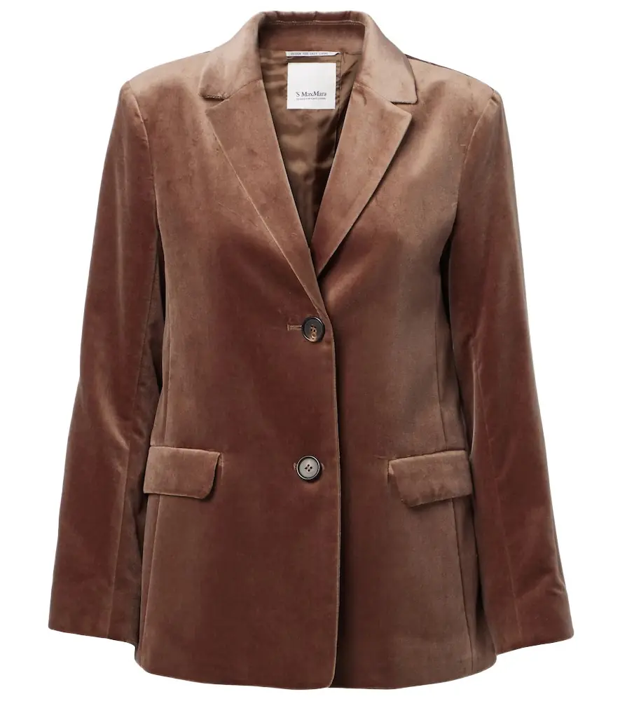 'S Max Mara Agata cotton velvet blazer | Image 1 'S Max Mara Agata cotton velvet blazer | Image 1