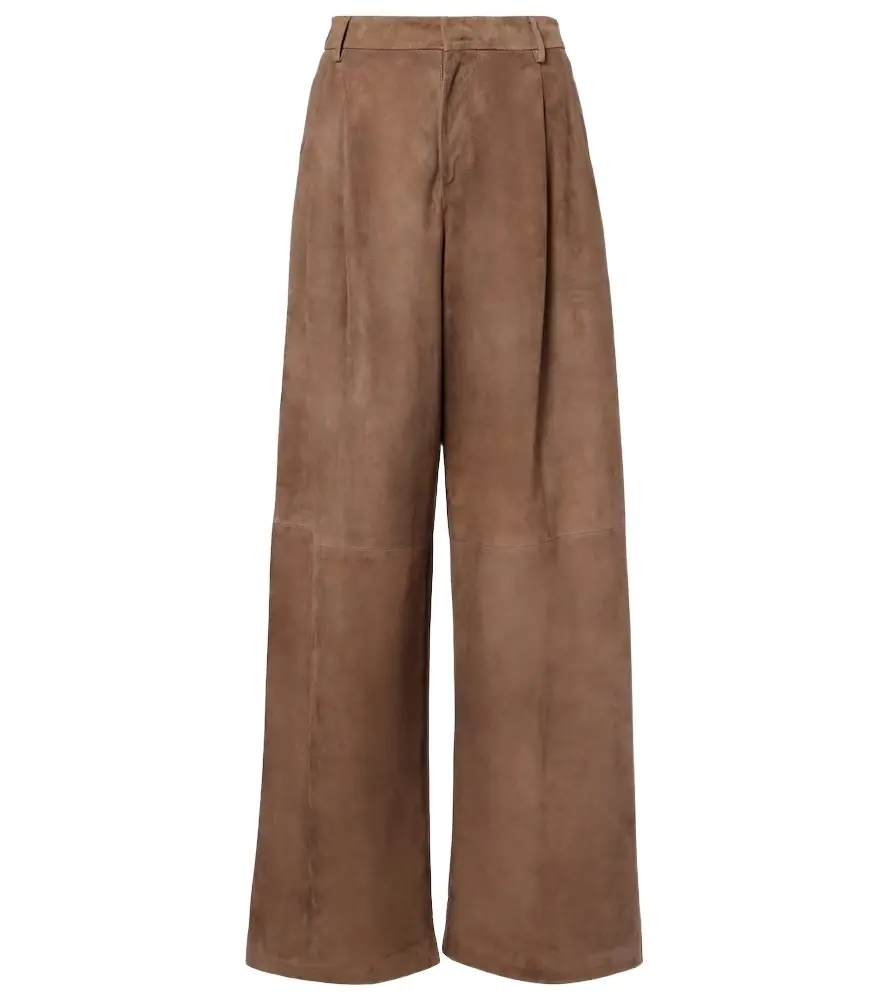 'S Max Mara Brando high-rise suede wide-leg pants | Image 1 'S Max Mara Brando high-rise suede wide-leg pants | Image 1